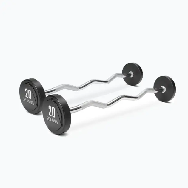 ZVO Solid Steel Urethane Barbell Sets