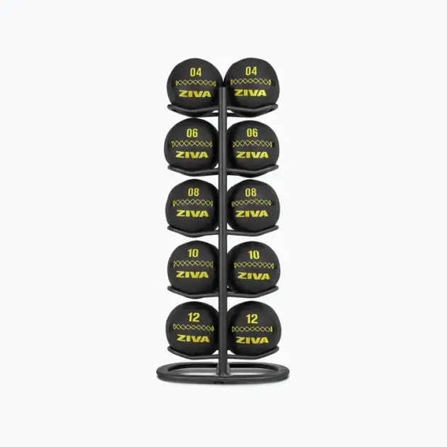 PREMIUM WALL BALL 2-12KG SET + ST 10 PIECE FUNCTIONAL STORAGE RACK